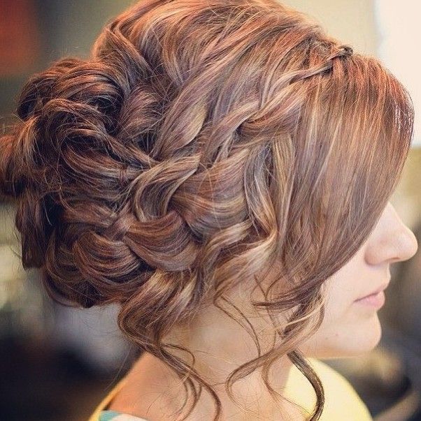 Chaotic updo for prom hairstyles