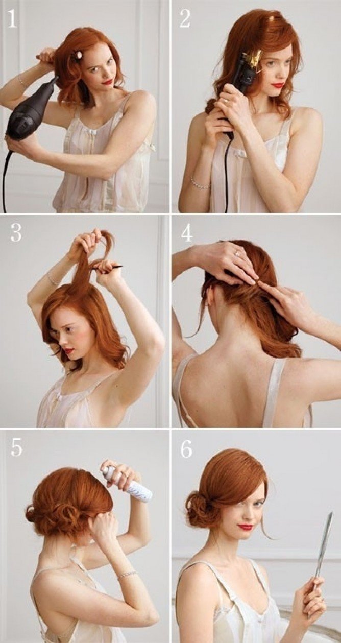 Side swept updo hairstyle tutorial