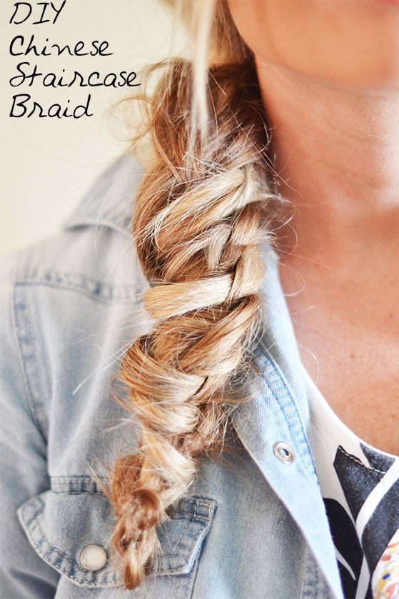 Pulling through the braid for a casual day look