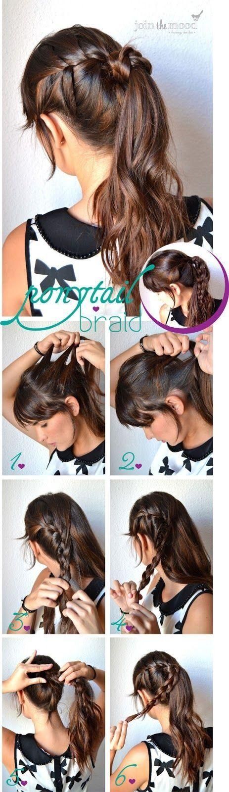 Natural braided ponytail