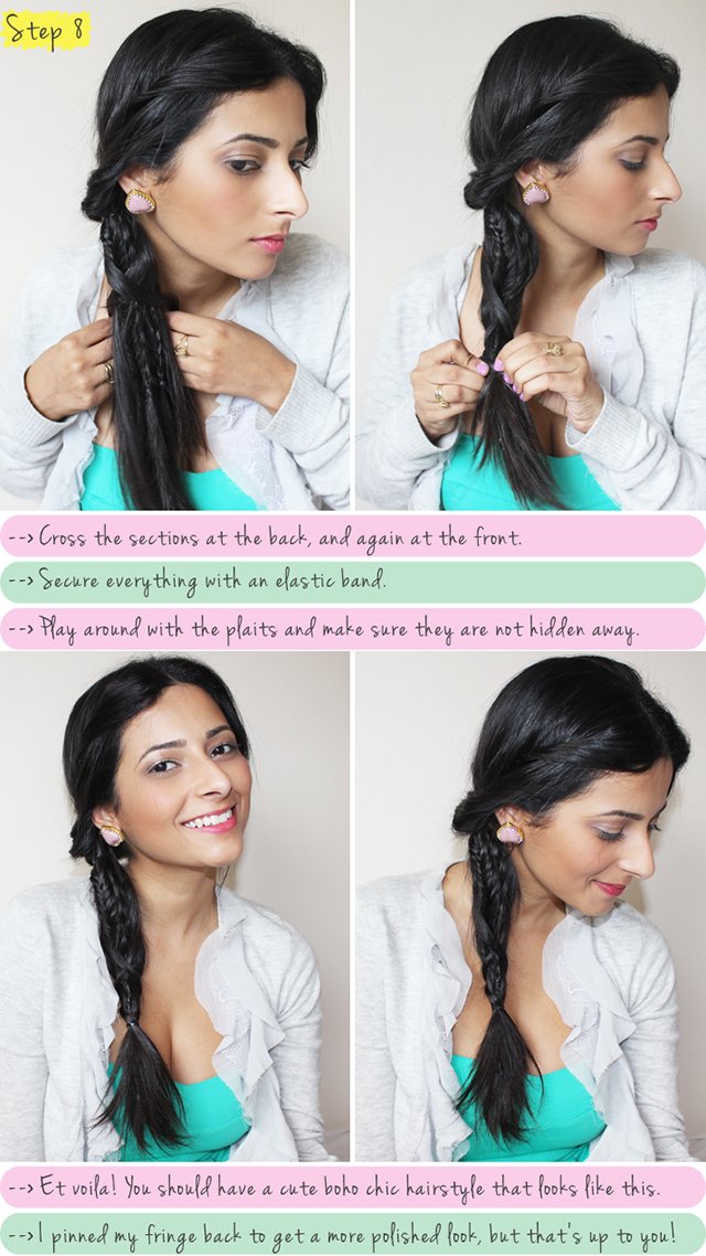 Boho-chic tutorial for braided hairstyles