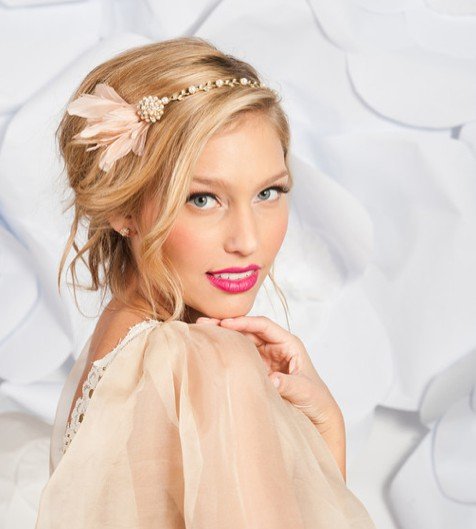 Pretty wedding hairstyle with accessories