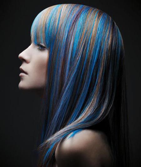 Blue highlights