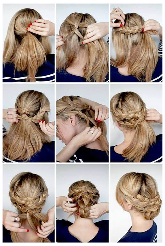 Nice braided updo hairstyle tutorial