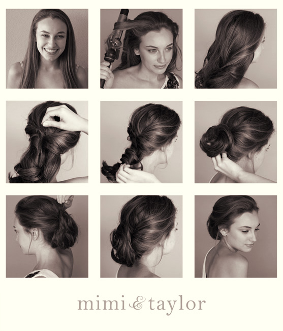 Elegant tutorial for the hairstyle of the lower updo