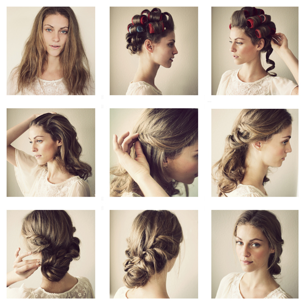 Romantic twisted hairstyle tutorial