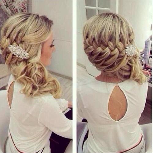 Beautiful side-swept hairstyle