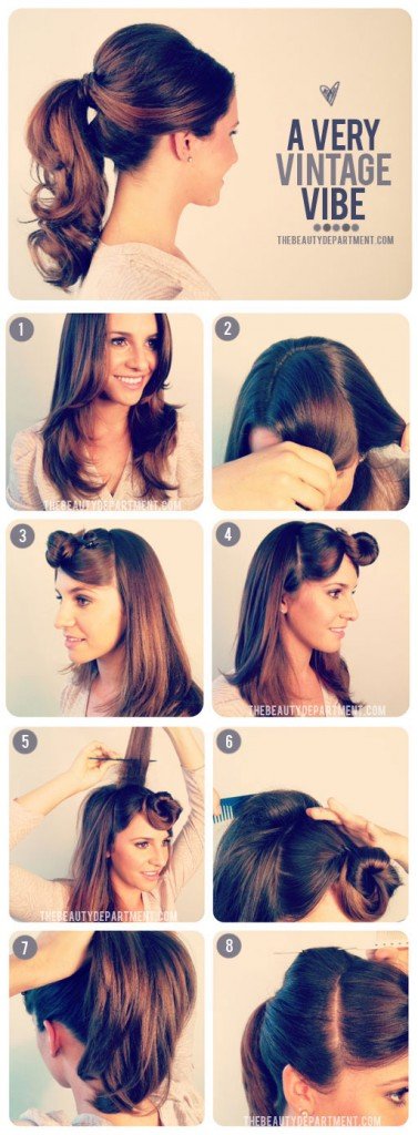1950s ponytail hairstyle tutorial