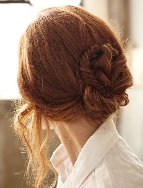 Fishtail braid bun