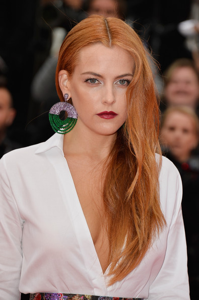 Riley Keough Long Middle Part Hairstyle