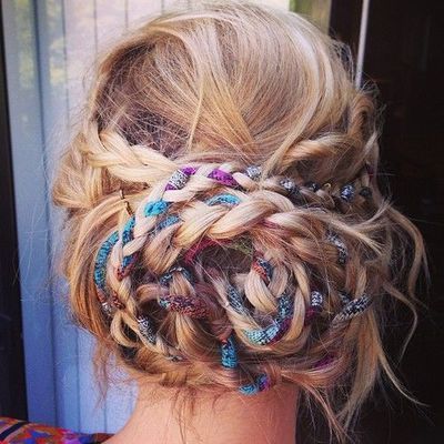 Boho Braided Bun Hairstyle