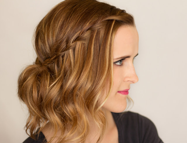 8. Braid Updo waterfall