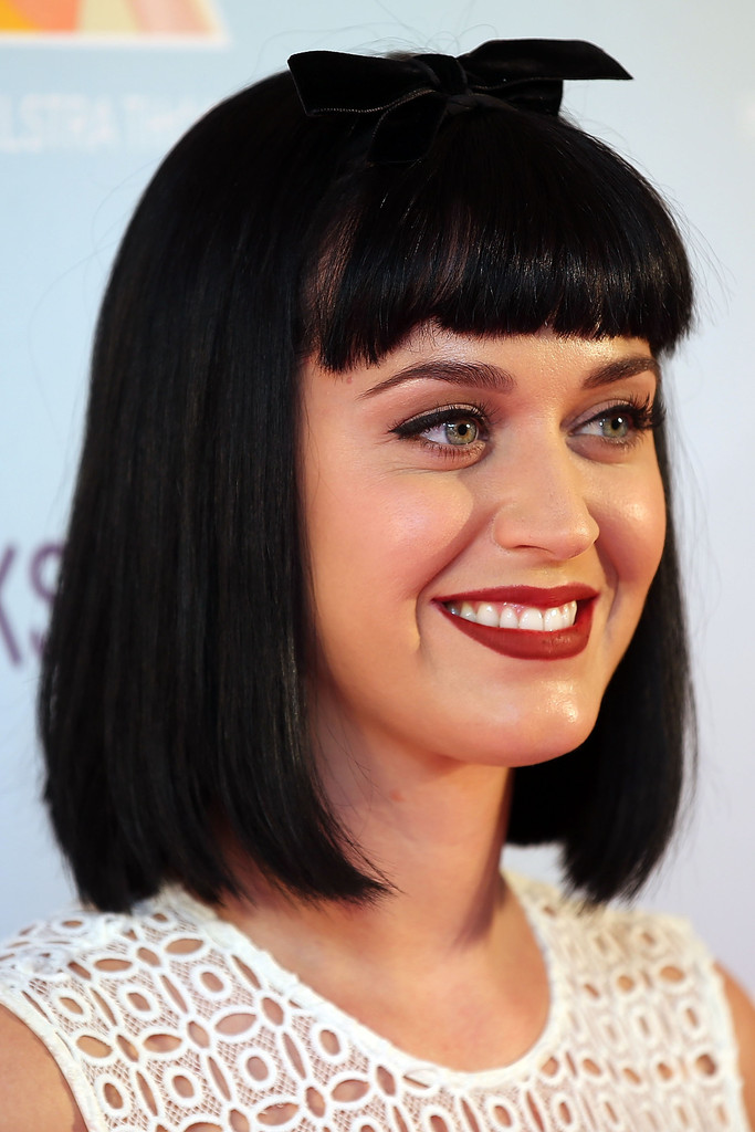 Katy Perry Bob with blunt bangs