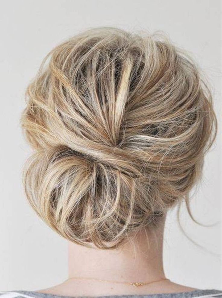 Messy updo for brides