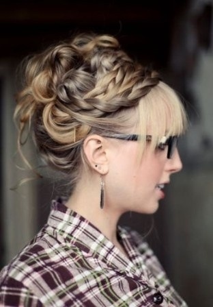 Amazing braided updo for thick hair