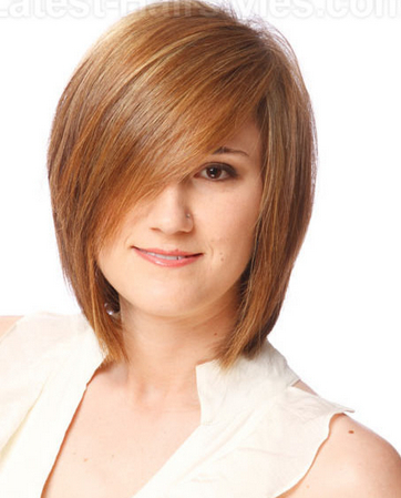 Deep side parted long bob hairstyle