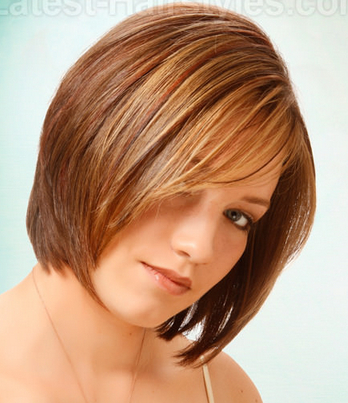 A stacked bob for thick hair