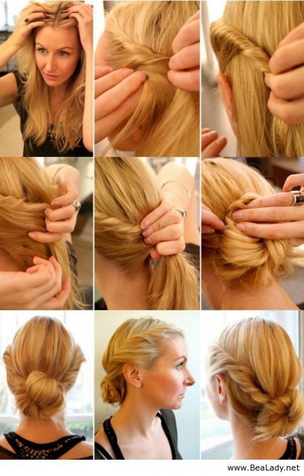 Twisty bun hairstyle