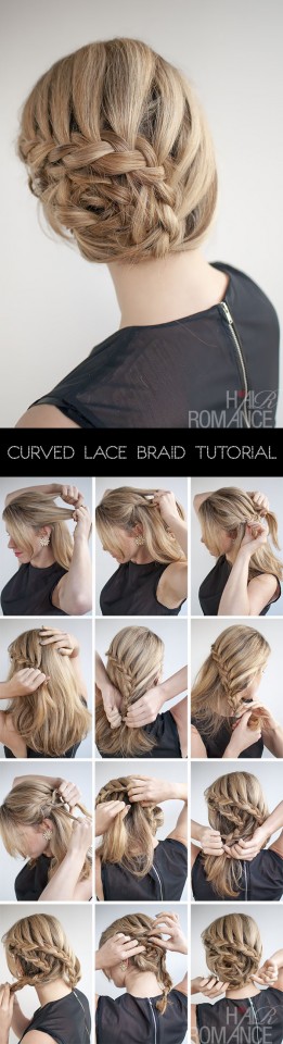 Curved lace braid