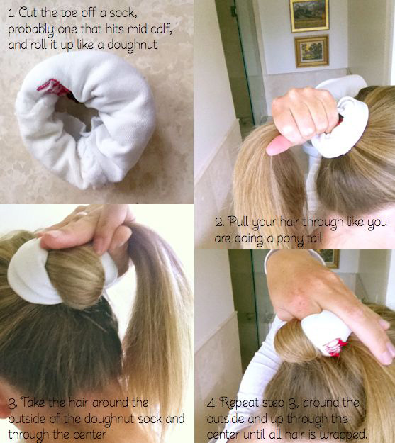 Go for curly sock buns