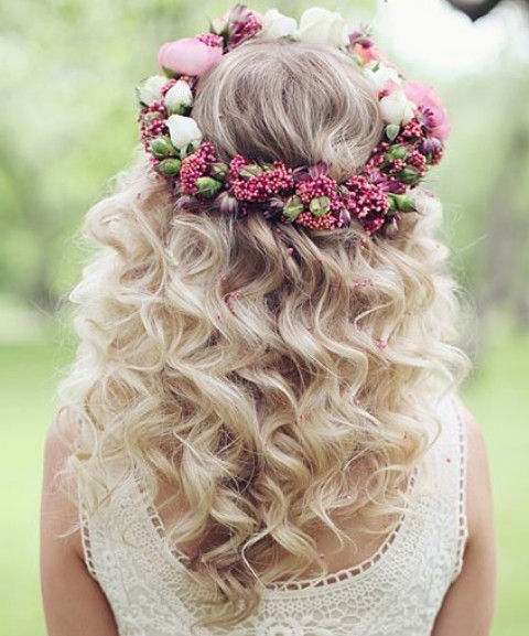 Bohemian bridal hair