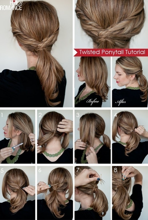 Simple twisted ponytail