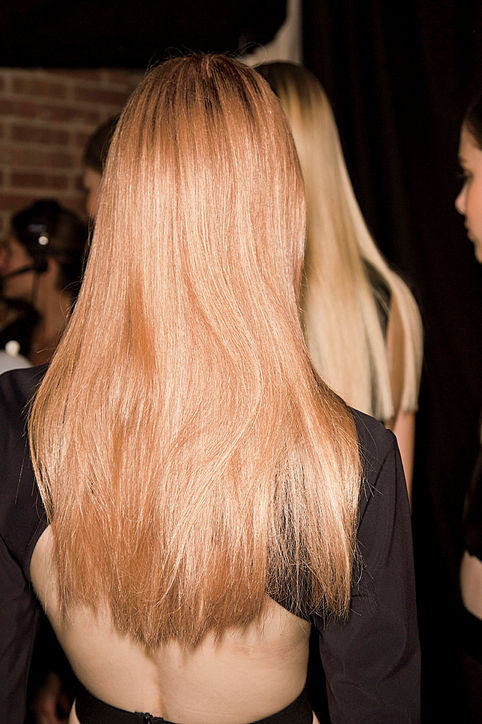 Blush the hair for a lighter effect