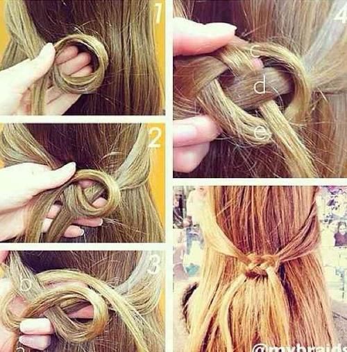 Loop knot hairstyle