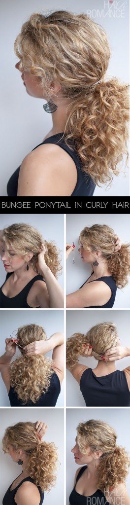 Tutorial for curly hairstyles - the curly ponytail