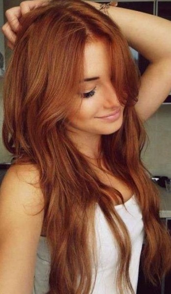 Layered red hairstyle "width =" 480