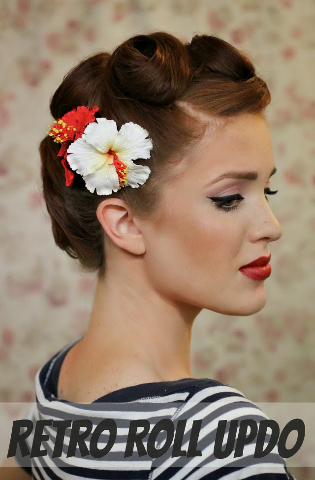 Retro roll updo