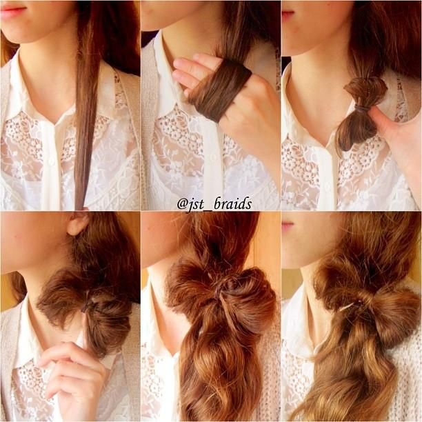 Ponytail bow over