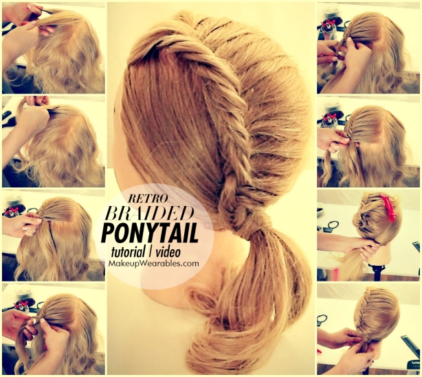 Fishtail braid pony tutorial about