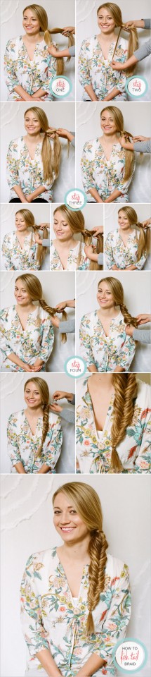 Fishtail braid pony tutorial