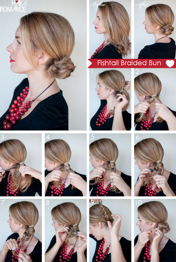 Fishtail Braid Bun tutorial about