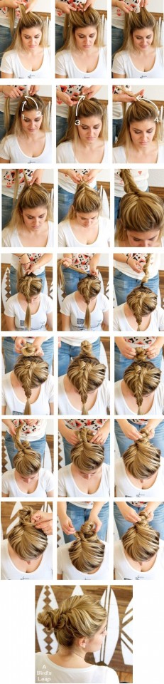 Fishtail braid pony tutorial