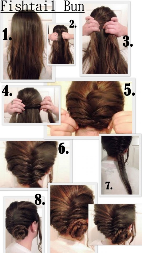 Fishtail braid pony tutorial about