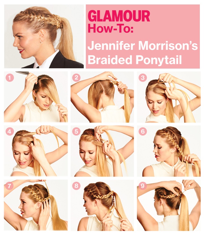 Braided bangs - 15 ways to make cute ponytails