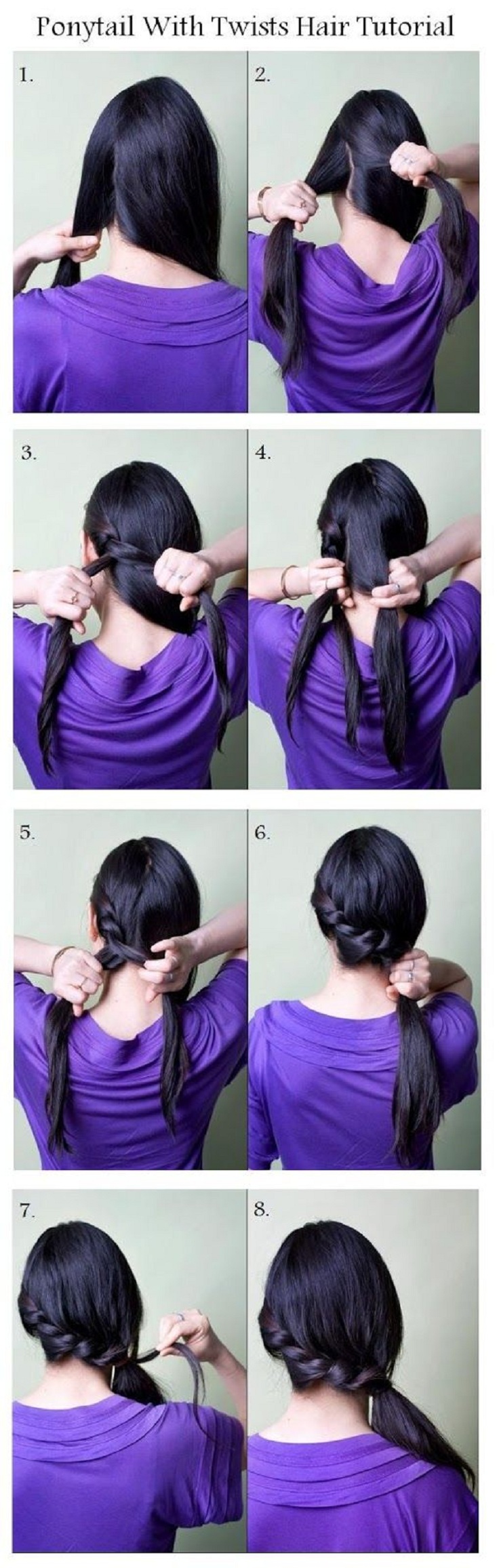 The braided bangs - 15 ways to make cute ponytails