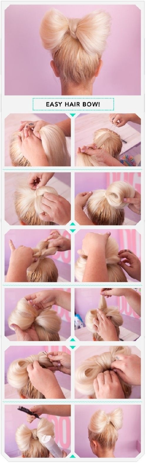 DIY Easy Hair Bow Hairstyle Over