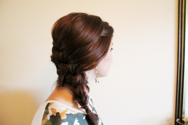 Simple Side French Braid over
