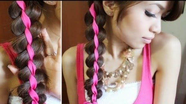 DIY ribbon braiding over