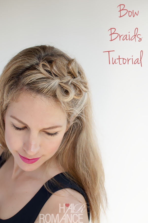 Bow braids hairstyle over