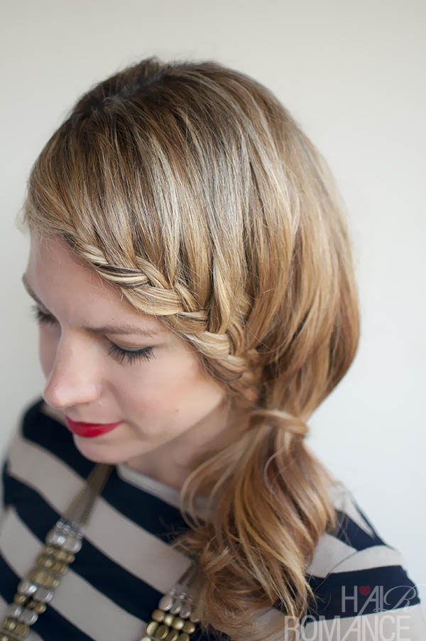 Lace braid hairstyle over