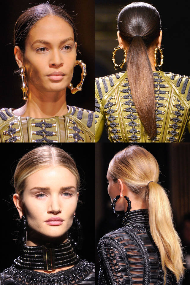 Hit the trend with ponytails: mid-section ponytails