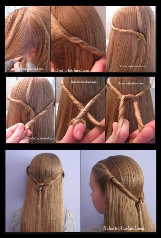 Twisted rope hairstyle