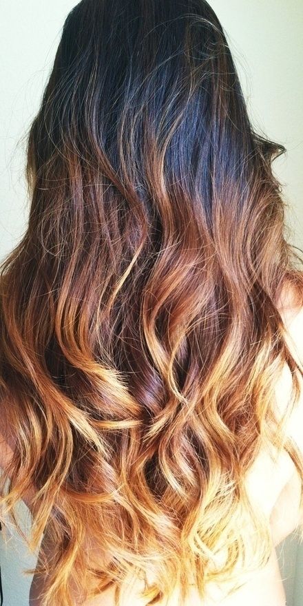 Ombre hairstyles: brown to gold