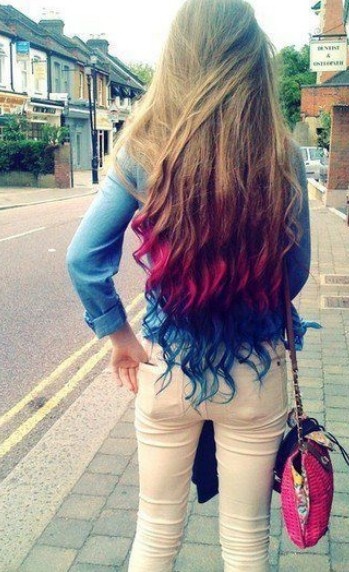 Ombre hairstyles: stylish long curls