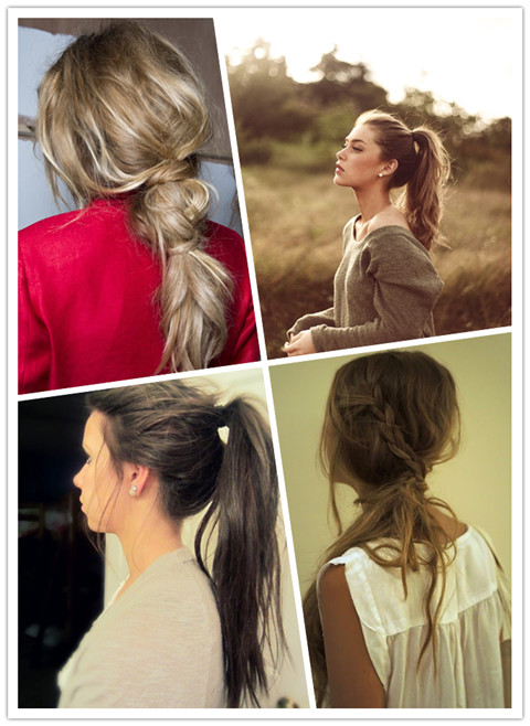 Fast hairstyles: messy ponytail