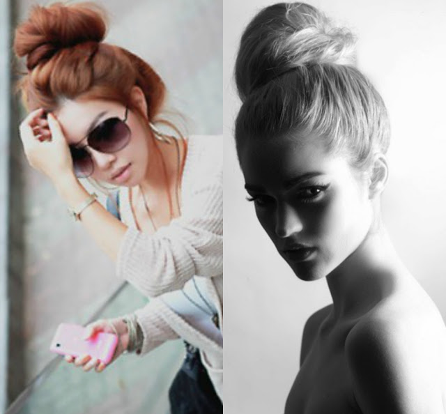 Fast hairstyles: messy buns